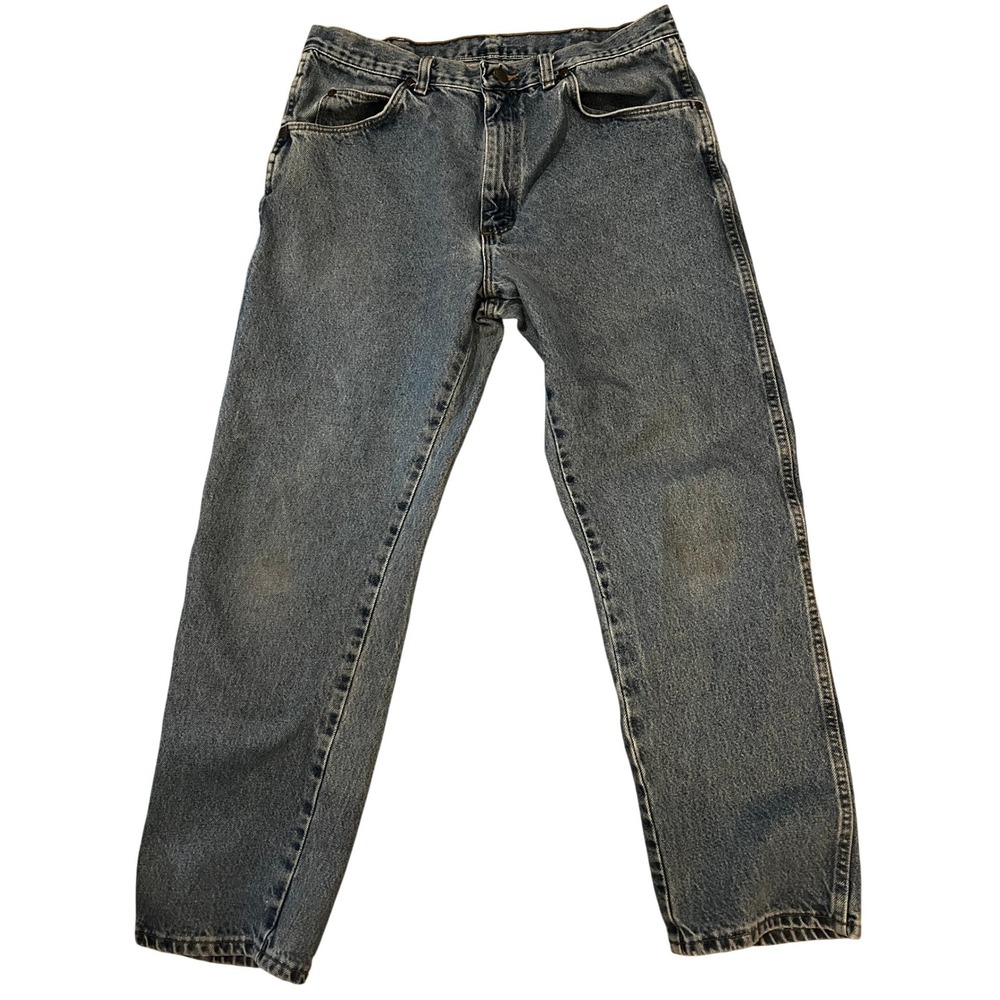 Wrangler Men's Denim Jeans‎ Light Wash Straight Leg Size 36x30